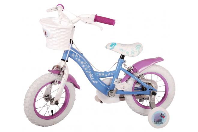 Disney Frozen 2 Kinderfiets - Meisjes - 12 inch - Blauw/Paars - Twee handremmen