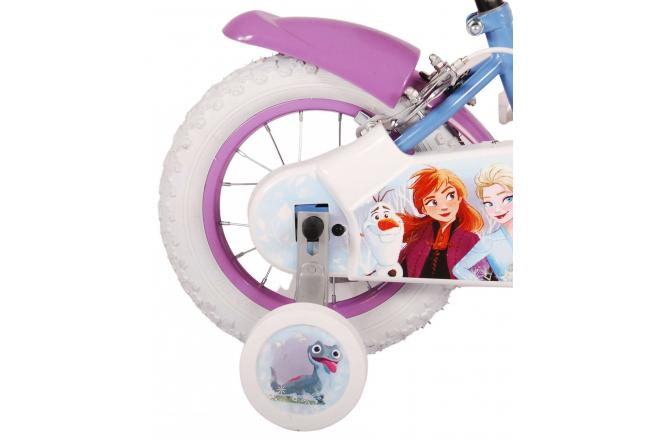 Disney Frozen 2 Kinderfiets - Meisjes - 12 inch - Blauw/Paars - Twee handremmen