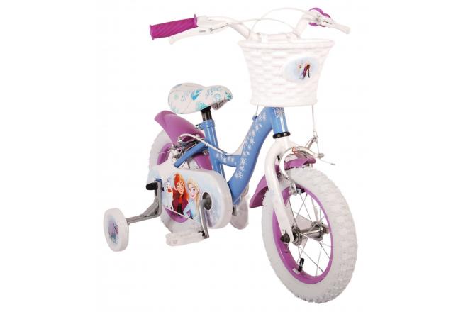 Disney Frozen 2 Kinderfiets - Meisjes - 12 inch - Blauw/Paars - Twee handremmen