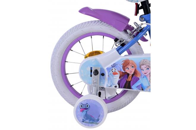 Disney Frozen 2 Kinderfiets - Meisjes - 12 inch - Blauw/Paars - Twee handremmen