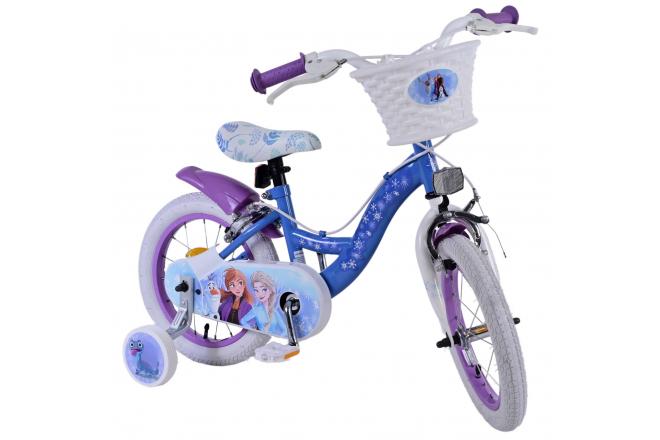 Disney Frozen 2 Kinderfiets - Meisjes - 12 inch - Blauw/Paars - Twee handremmen