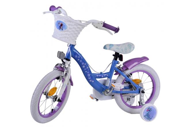 Disney Frozen 2 Kinderfiets - Meisjes - 12 inch - Blauw/Paars - Twee handremmen