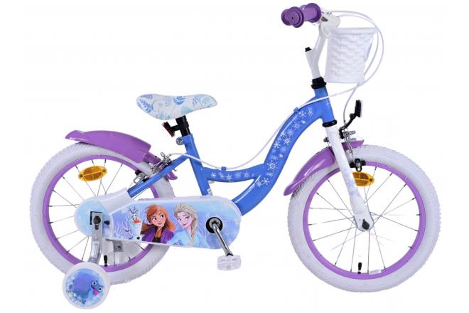 Disney Frozen 2 Kinderfiets - Meisjes - 16 inch - Blauw/Paars - Twee handremmen