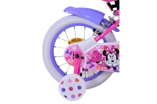 Disney Minnie Kinderfiets - Meisjes - 14 inch - Roze - Twee handremmen