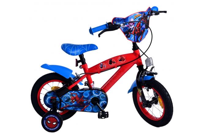 Ultimate Spider-Man Kinderfiets - Jongens - 12 inch - Blauw/Rood - Twee handremmen