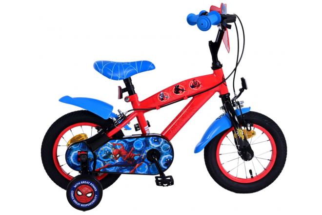 Ultimate Spider-Man Kinderfiets - Jongens - 12 inch - Blauw/Rood - Twee handremmen