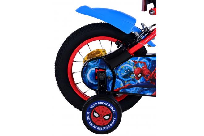 Ultimate Spider-Man Kinderfiets - Jongens - 12 inch - Blauw/Rood - Twee handremmen