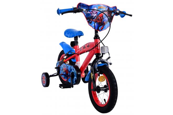 Ultimate Spider-Man Kinderfiets - Jongens - 12 inch - Blauw/Rood - Twee handremmen