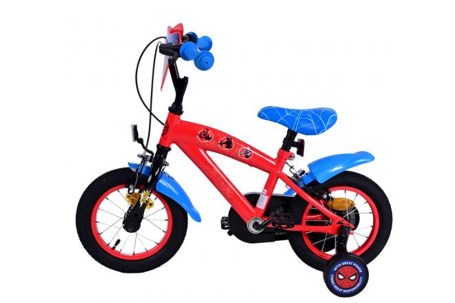 Ultimate Spider-Man Kinderfiets - Jongens - 12 inch - Blauw/Rood - Twee handremmen