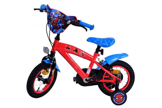 Ultimate Spider-Man Kinderfiets - Jongens - 12 inch - Blauw/Rood - Twee handremmen