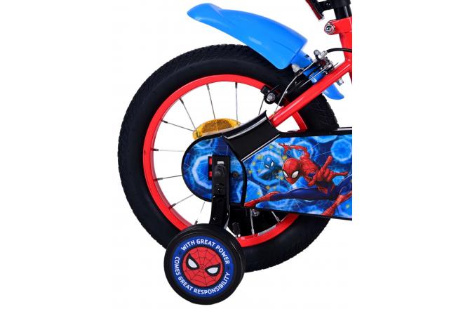 Ultimate Spider-Man Kinderfiets - Jongens - 14 inch - Blauw/Rood - Twee handremmen