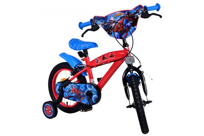 Ultimate Spider-Man Kinderfiets - Jongens - 14 inch - Blauw/Rood - Twee handremmen