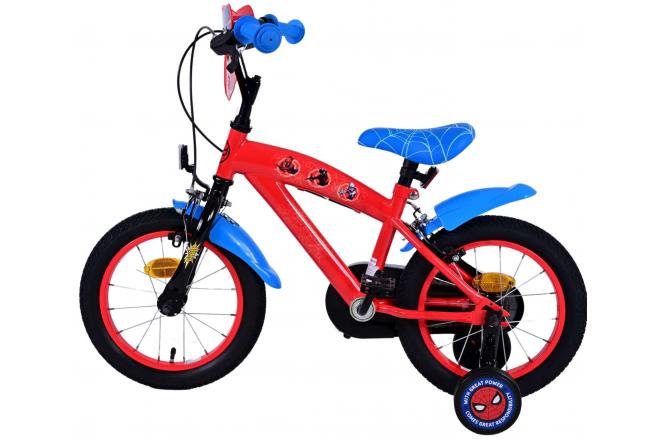 Ultimate Spider-Man Kinderfiets - Jongens - 14 inch - Blauw/Rood - Twee handremmen