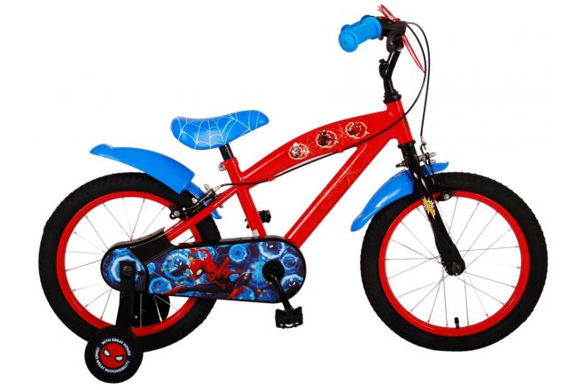 Ultimate Spider-Man Kinderfiets – Jongens – 16 inch – Blauw/Rood – Twee handremmen