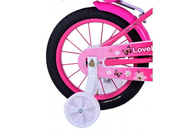 Volare Lovely Kinderfiets - Meisjes - 14 inch - Roze Wit