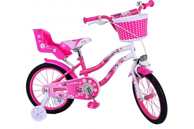 Volare Lovely Kinderfiets - Meisjes - 16 inch - Roze Wit