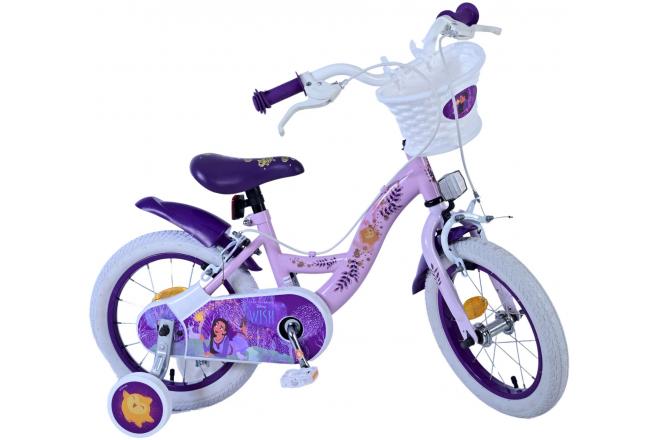 Disney Wish Kinderfiets - Meisjes - 14 inch - Paars - Twee handremmen