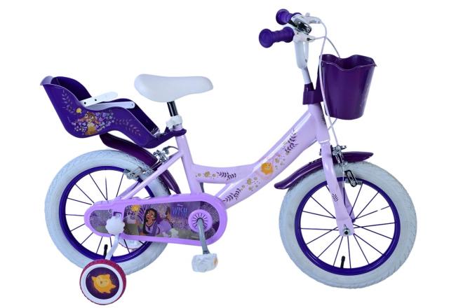 Disney Wish Kinderfiets - Meisjes - 14 inch - Paars - Twee handremmen