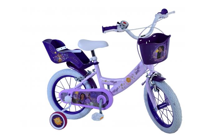 Disney Wish Kinderfiets - Meisjes - 14 inch - Paars - Twee handremmen