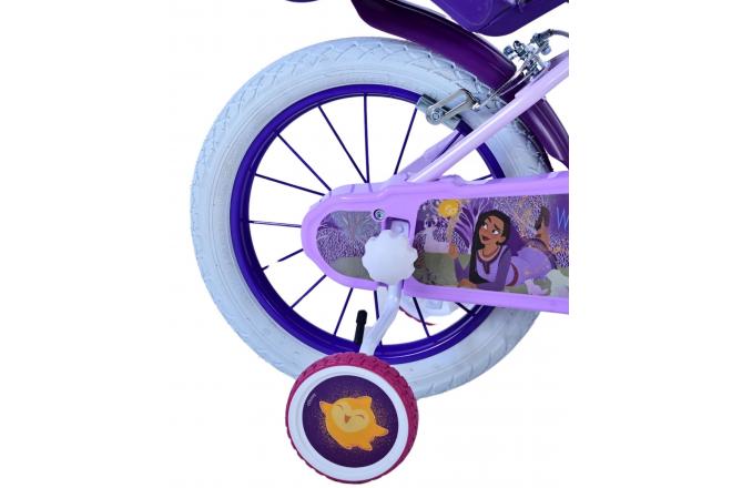 Disney Wish Kinderfiets - Meisjes - 14 inch - Paars - Twee handremmen