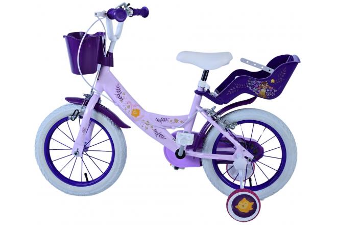 Disney Wish Kinderfiets - Meisjes - 14 inch - Paars - Twee handremmen