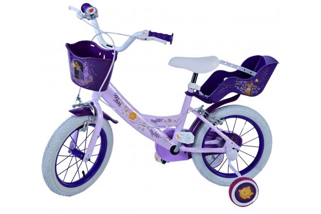 Disney Wish Kinderfiets - Meisjes - 14 inch - Paars - Twee handremmen