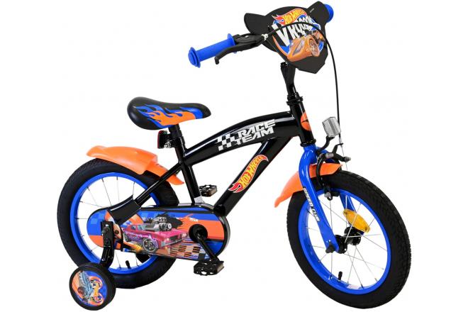 Hot Wheels Kinderfiets - Jongens - 14 inch - Zwart Oranje Blauw