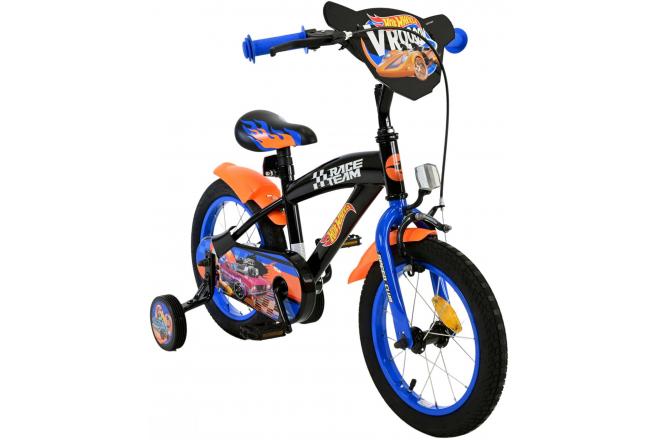 Hot Wheels Kinderfiets - Jongens - 14 inch - Zwart Oranje Blauw