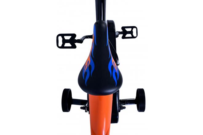 Hot Wheels Kinderfiets - Jongens - 16 inch - Zwart Oranje Blauw - Twee handremmen