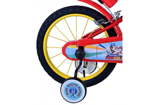 Paw Patrol Kinderfiets - Jongens - 16 inch - Rood - Twee handremmen