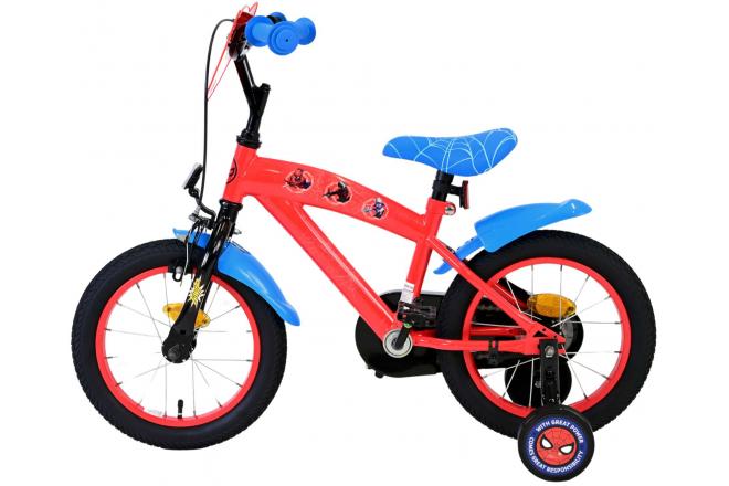 Marvel Spider-Man Kinderfiets - Jongens - 14 inch - Rood/Blauw