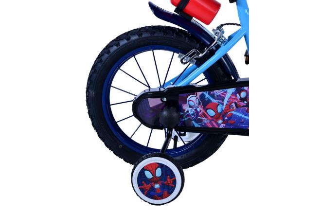 Spidey Kinderfiets - Jongens - 14 inch - Blauw - Twee handremmen