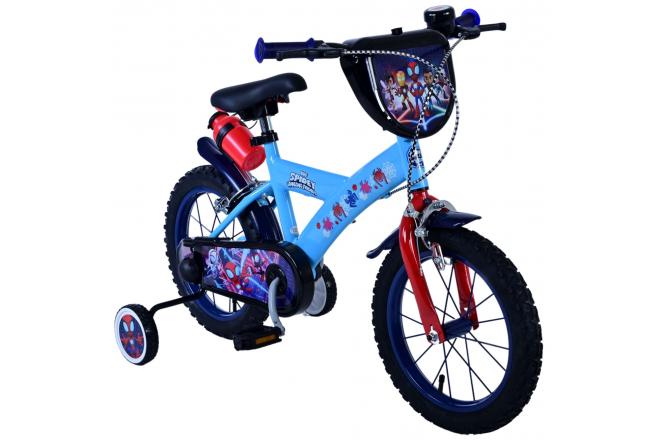 Spidey Kinderfiets - Jongens - 14 inch - Blauw - Twee handremmen