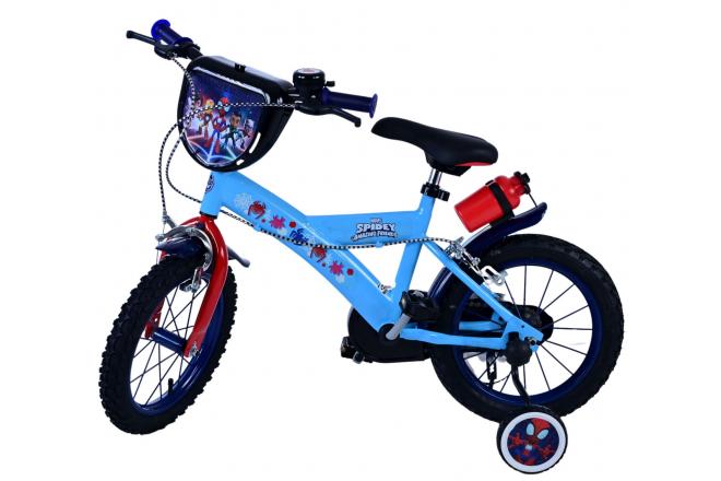 Spidey Kinderfiets - Jongens - 14 inch - Blauw - Twee handremmen