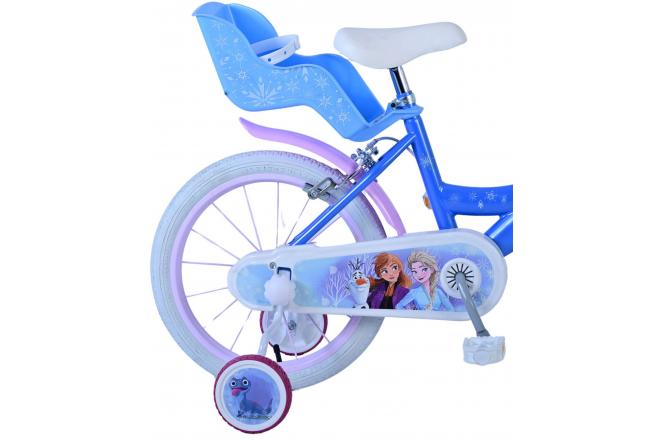 Frozen Kinderfiets - Meisjes - 16 inch - Blauw - Twee handremmen