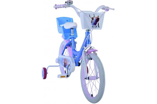 Frozen Kinderfiets - Meisjes - 16 inch - Blauw - Twee handremmen