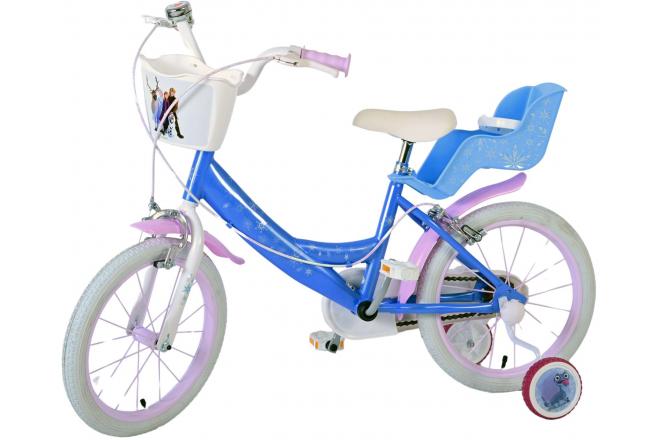 Frozen Kinderfiets - Meisjes - 16 inch - Blauw - Twee handremmen
