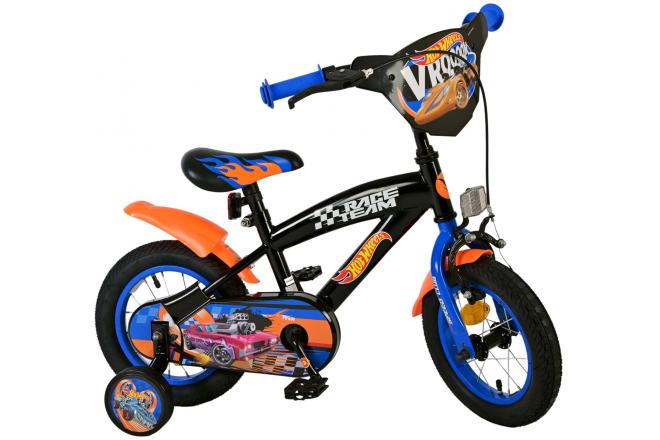 Hot Wheels Kinderfiets - Jongens - 12 inch - Zwart Oranje Blauw