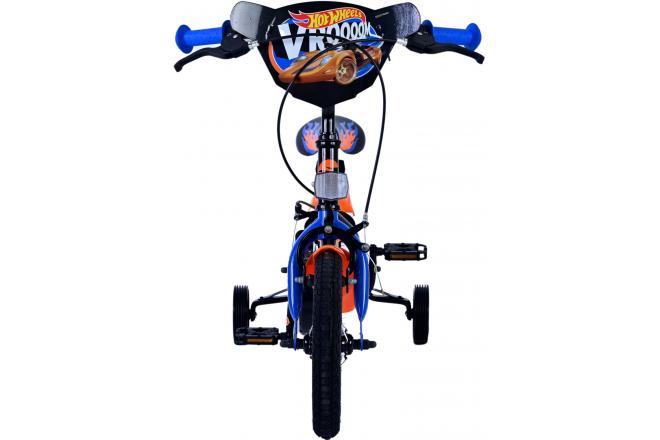 Hot Wheels Kinderfiets - Jongens - 12 inch - Zwart Oranje Blauw - Twee handremmen