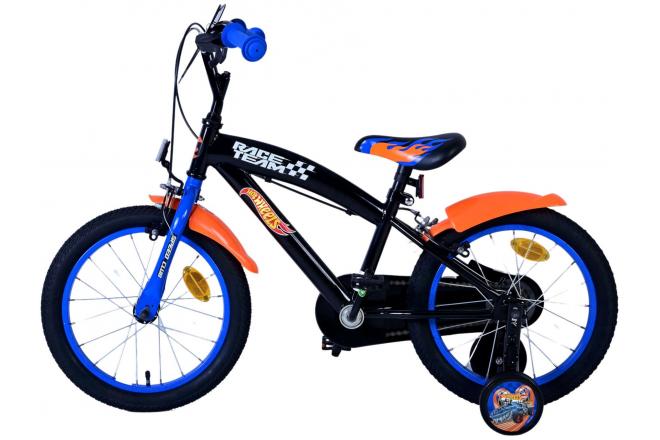 Hot Wheels Kinderfiets - Jongens - 16 inch - Zwart Oranje Blauw - Twee handremmen