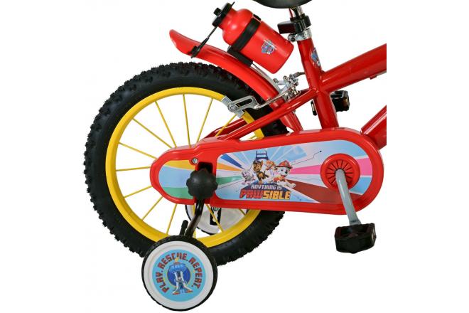 Paw Patrol Kinderfiets - Jongens - 14 inch - Rood - Twee handremmen