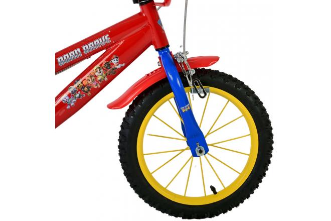 Paw Patrol Kinderfiets - Jongens - 14 inch - Rood - Twee handremmen