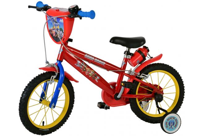 Paw Patrol Kinderfiets - Jongens - 14 inch - Rood - Twee handremmen