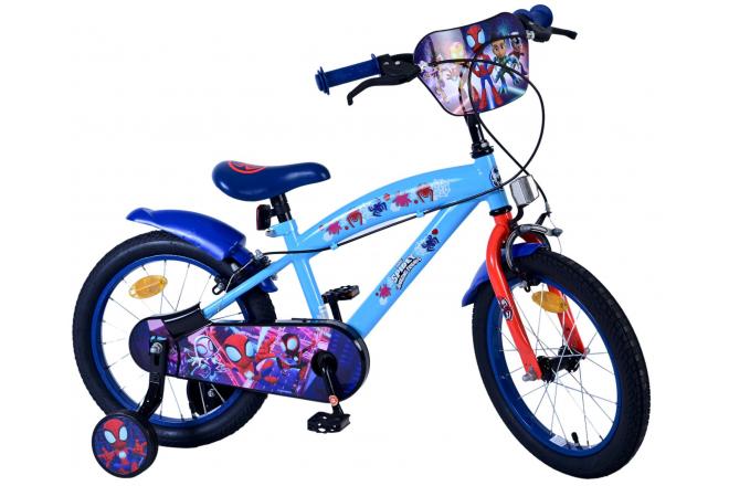 Spidey Kinderfiets - Jongens - 16 inch - Blauw - Twee handremmen