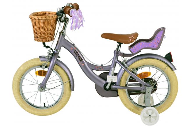 Volare Blossom Kinderfiets - Meisjes - 14 inch - Paars - Twee Handremmen