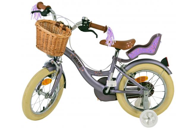 Volare Blossom Kinderfiets - Meisjes - 14 inch - Paars - Twee Handremmen
