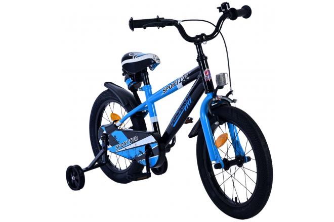 Volare Sportivo Kinderfiets - Jongens - 16 inch - Blauw Zwart