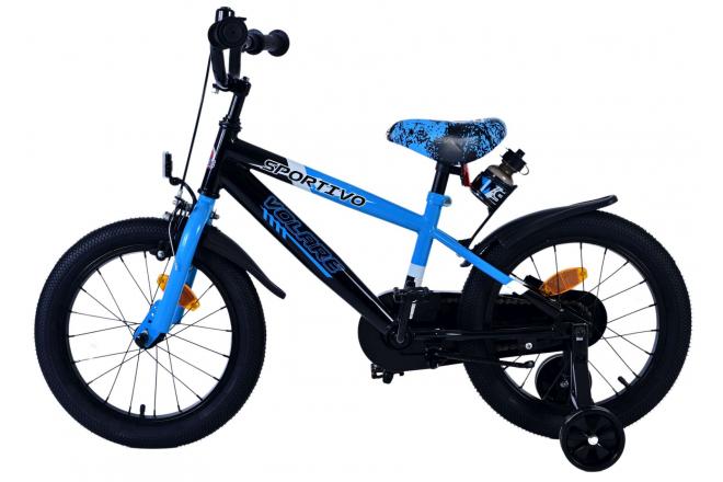 Volare Sportivo Kinderfiets - Jongens - 16 inch - Blauw Zwart