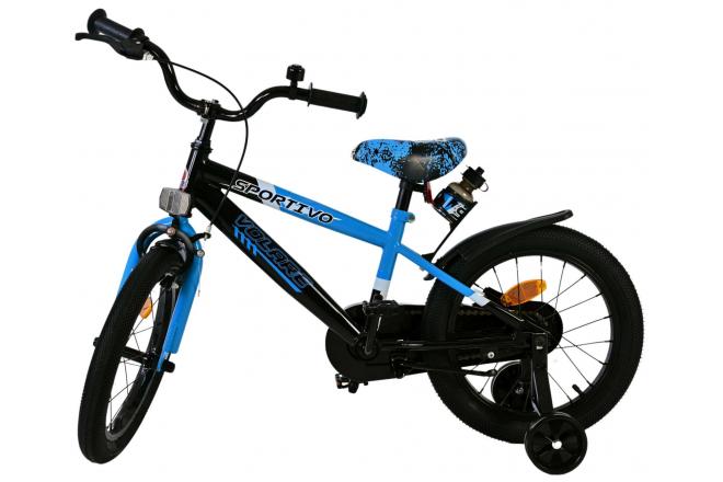 Volare Sportivo Kinderfiets - Jongens - 16 inch - Blauw Zwart