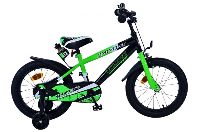 Volare Sportivo Kinderfiets – Jongens – 16 inch – Groen Zwart